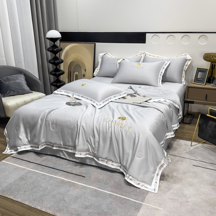 91家纺网 家纺一手货源 找家纺 慕尚家纺 2025新款香奶奶刺绣夏被 香琳儿-珊灰