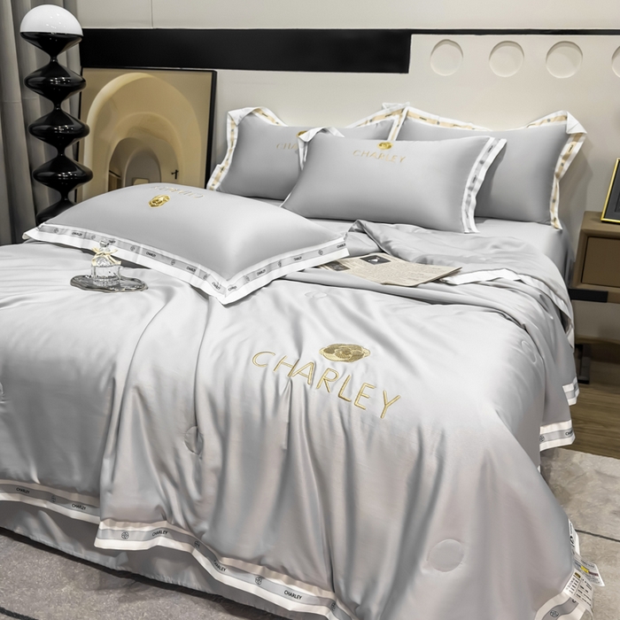 91家纺网 家纺一手货源 找家纺 慕尚家纺 2025新款香奶奶刺绣夏被 香琳儿-珊灰