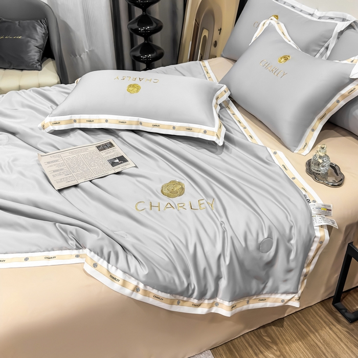 91家纺网 家纺一手货源 找家纺 慕尚家纺 2025新款香奶奶刺绣夏被 香琳儿-优雅灰