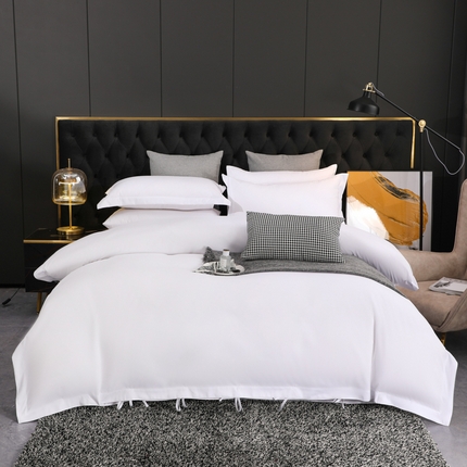 （总）乐卧家居 2026新款纯色酒店风系带款-雪花白