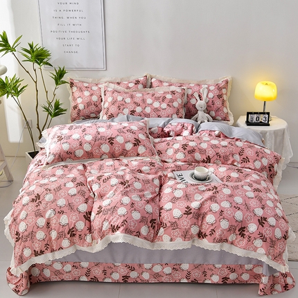 91家纺网 家纺一手货源 找家纺 （总）皇谱 2024新款A类臻柔棉复古印花四件套