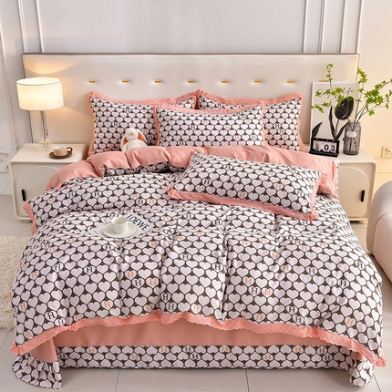 91家纺网 家纺一手货源 找家纺 （总）皇谱 2024新款A类臻柔棉复古印花四件套