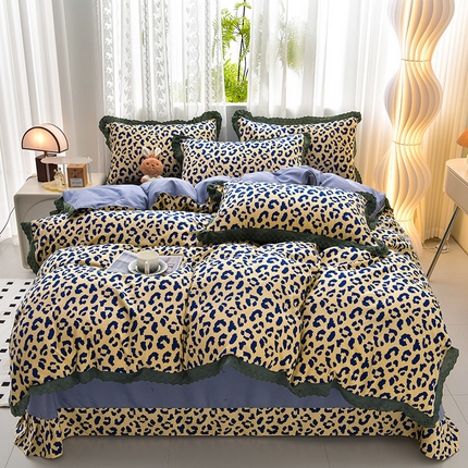 91家纺网 家纺一手货源 找家纺 （总）皇谱 2024新款A类臻柔棉复古印花四件套