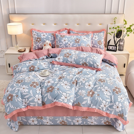 91家纺网 家纺一手货源 找家纺 （总）皇谱 2024新款A类臻柔棉复古印花四件套