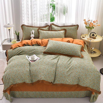 91家纺网 家纺一手货源 找家纺 （总）皇谱 2024新款A类臻柔棉复古印花四件套