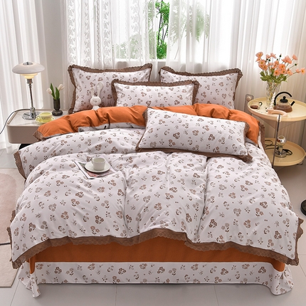 91家纺网 家纺一手货源 找家纺 （总）皇谱 2024新款A类臻柔棉复古印花四件套