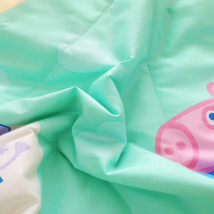 91家纺网 家纺一手货源 找家纺 鱼宝 2023新款小猪佩奇授权全棉夏被 佩奇家族