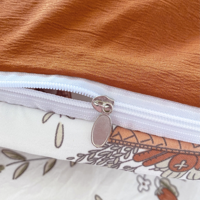 91家纺网 家纺一手货源 找家纺 美莱 2023直播爆款水洗棉麻四件套小清新套件可谈价 蹲蹲兔