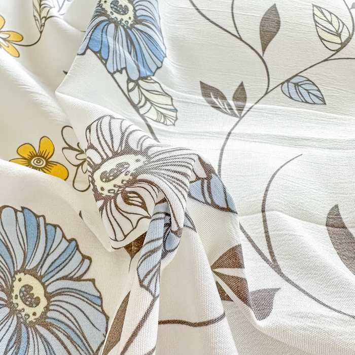 91家纺网 家纺一手货源 找家纺 美莱 2023直播爆款水洗棉麻四件套小清新套件可谈价 海棠