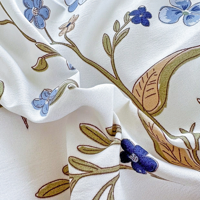 91家纺网 家纺一手货源 找家纺 美莱 2023直播爆款水洗棉麻四件套小清新套件可谈价 花晨月夕