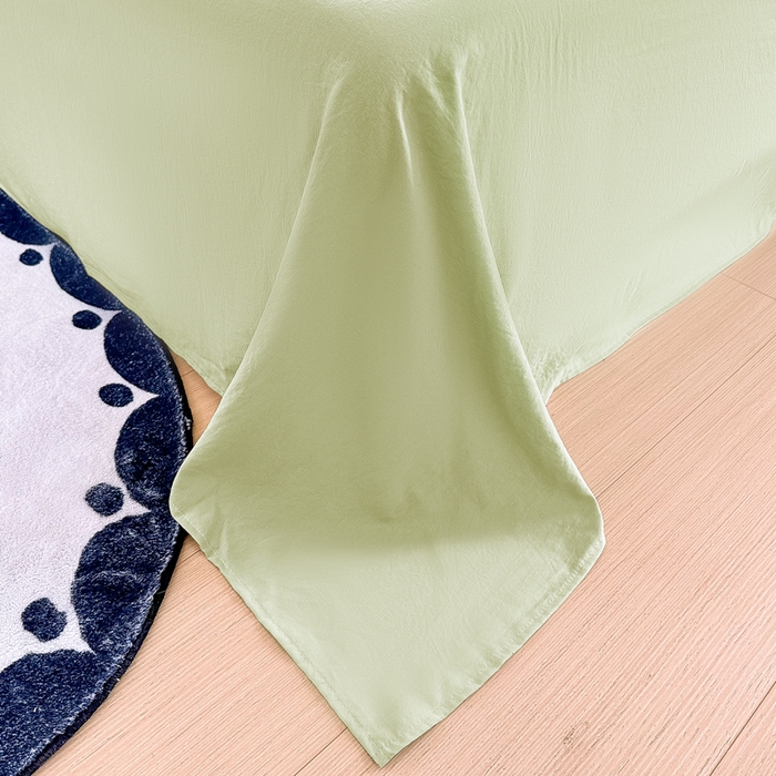 91家纺网 家纺一手货源 找家纺 美莱 2023直播爆款水洗棉麻四件套小清新套件可谈价 花语