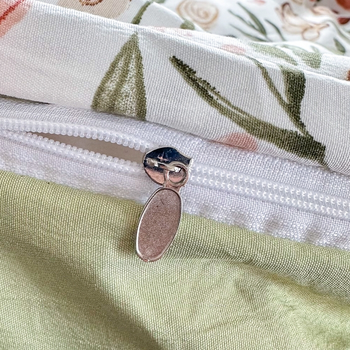 91家纺网 家纺一手货源 找家纺 美莱 2023直播爆款水洗棉麻四件套小清新套件可谈价 花语