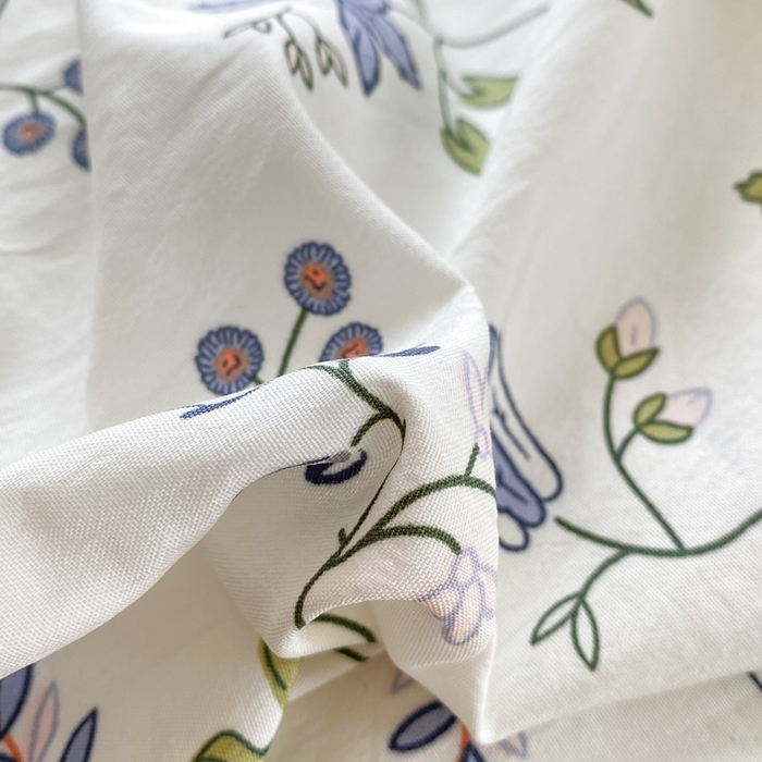 91家纺网 家纺一手货源 找家纺 美莱 2023直播爆款水洗棉麻四件套小清新套件可谈价 花都