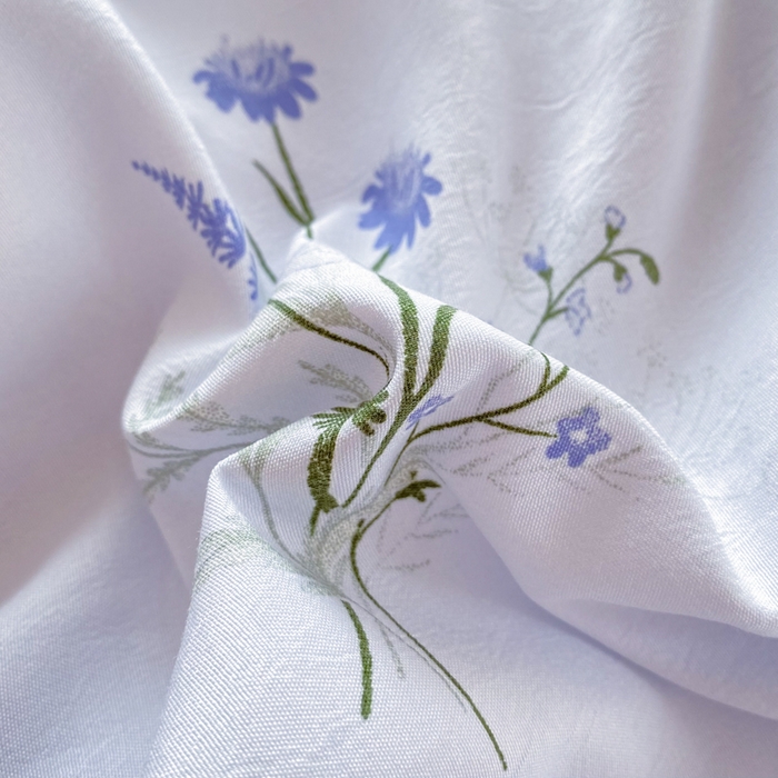 91家纺网 家纺一手货源 找家纺 美莱 2023直播爆款水洗棉麻四件套小清新套件可谈价 仙草