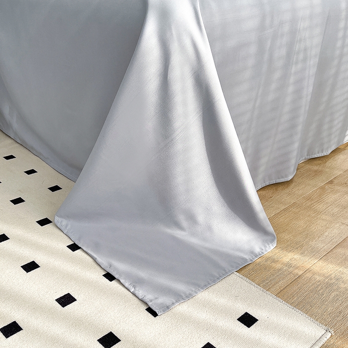 91家纺网 家纺一手货源 找家纺 曼谷 新款毛巾绣四件套ins煤球图案柔软磨毛水洗棉套件 煤球-浅灰