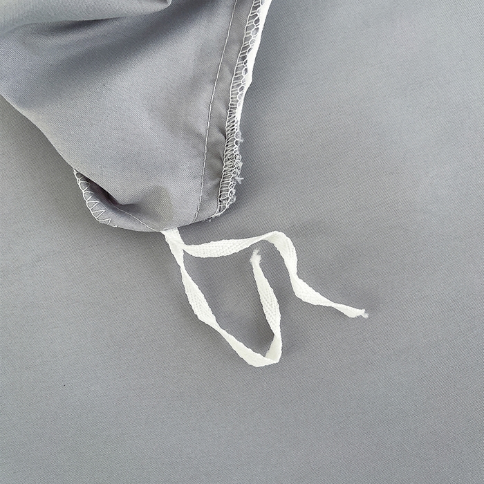 91家纺网 家纺一手货源 找家纺 曼谷 新款毛巾绣四件套ins煤球图案柔软磨毛水洗棉套件 煤球-浅灰