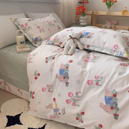 91家纺网 家纺一手货源 找家纺 莱豫家纺  2023新款跑量款纯棉第7波 元气小兔