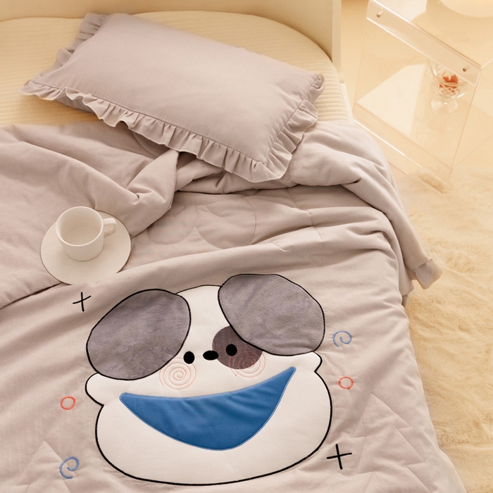 91家纺网 家纺一手货源 找家纺 （总）喜多兔 2023新款小轻柔纱布纯棉双层纱空调被