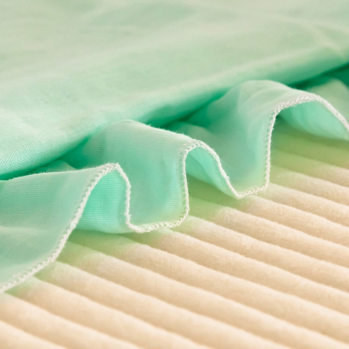 91家纺网 家纺一手货源 找家纺 喜多兔 2023新款小轻柔纱布纯棉双层纱空调被 绿色萌小牛