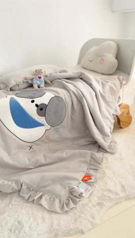 91家纺网 家纺一手货源 找家纺 （总）喜多兔 2023新款小轻柔纱布纯棉双层纱空调被