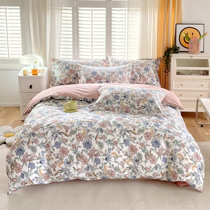 91家纺网 家纺一手货源 找家纺 （总）星期三 2023年春季4月新款铂金全棉13372四件套（加老板微信有会员价）