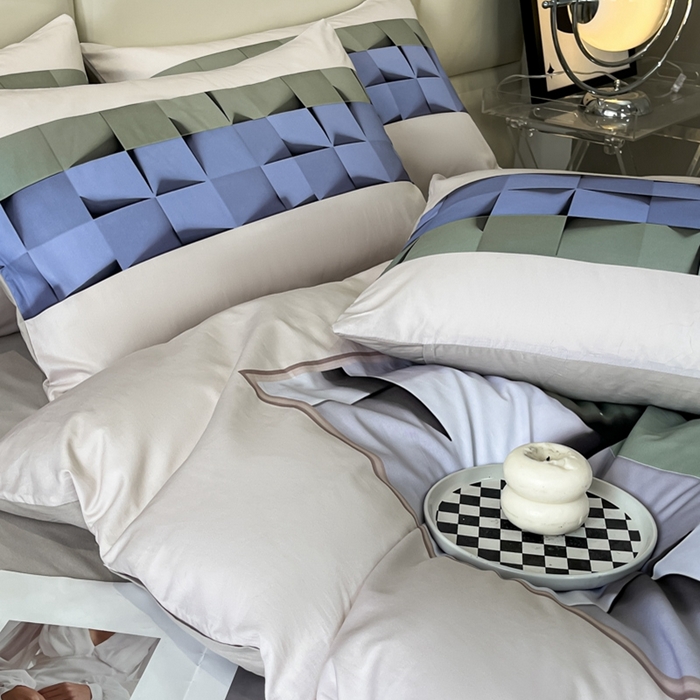 91家纺网 家纺一手货源 找家纺 （总）安莱生活 2023新款长绒棉数码大版数码印花居家高级风四件套