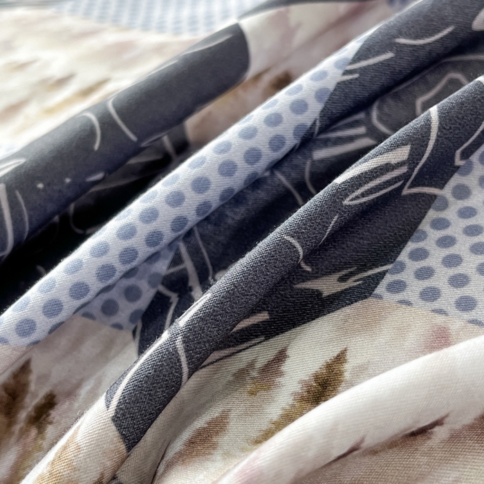 91家纺网 家纺一手货源 找家纺 安莱生活 2023新款长绒棉数码大版数码印花居家高级风四件套 威廉