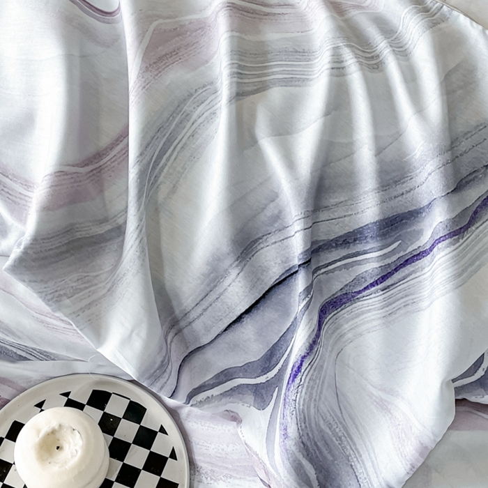 91家纺网 家纺一手货源 找家纺 安莱生活 2023新款长绒棉数码大版数码印花居家高级风四件套 虚迷