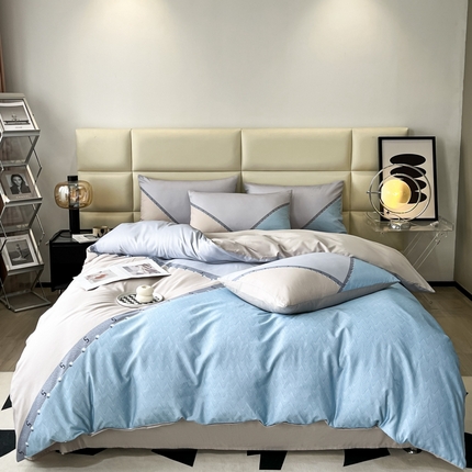 91家纺网 家纺一手货源 找家纺 （总）安莱生活 2023新款长绒棉数码大版数码印花居家高级风四件套