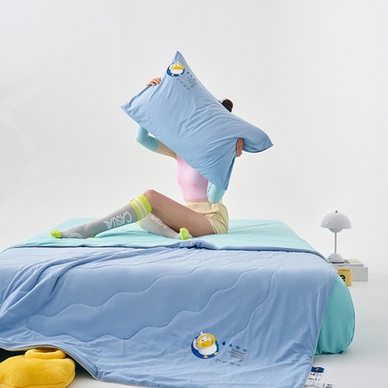 91家纺网 家纺一手货源 找家纺 （总）富瑞阁 2024新款解放鸭力凉感蚕丝夏被