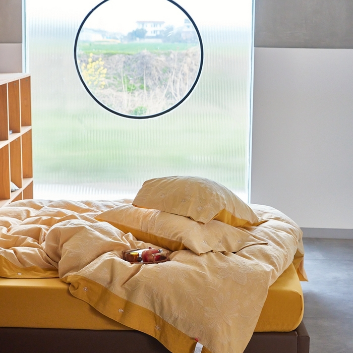 91家纺网 家纺一手货源 找家纺 （总）安莱生活2023新品双层纱大提花高奢工艺款四件套馥香系列