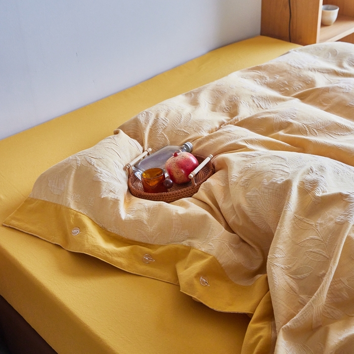 91家纺网 家纺一手货源 找家纺 （总）安莱生活2023新品双层纱大提花高奢工艺款四件套馥香系列