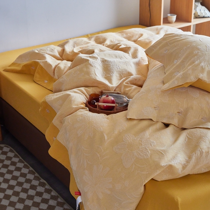 91家纺网 家纺一手货源 找家纺 （总）安莱生活2023新品双层纱大提花高奢工艺款四件套馥香系列