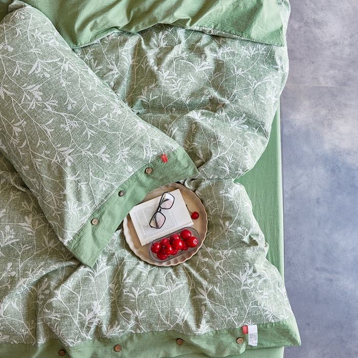 91家纺网 家纺一手货源 找家纺 （总）安莱生活 2023新款双层纱大提花高奢工艺款四件套-疯狂生长