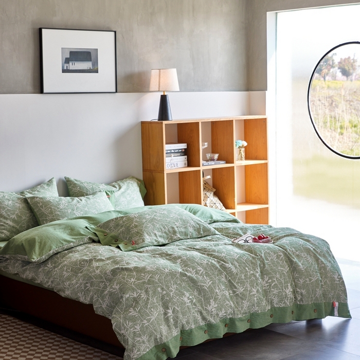 91家纺网 家纺一手货源 找家纺 （总）安莱生活 2023新款双层纱大提花高奢工艺款四件套-疯狂生长