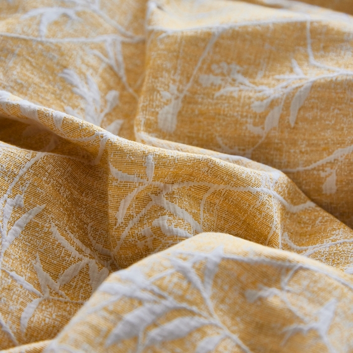 91家纺网 家纺一手货源 找家纺 安莱生活 2023新款双层纱大提花高奢工艺款四件套-疯狂生长 疯狂生长--姜黄