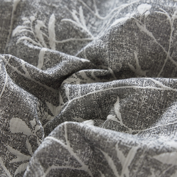 91家纺网 家纺一手货源 找家纺 安莱生活 2023新款双层纱大提花高奢工艺款四件套-疯狂生长 疯狂生长--深灰