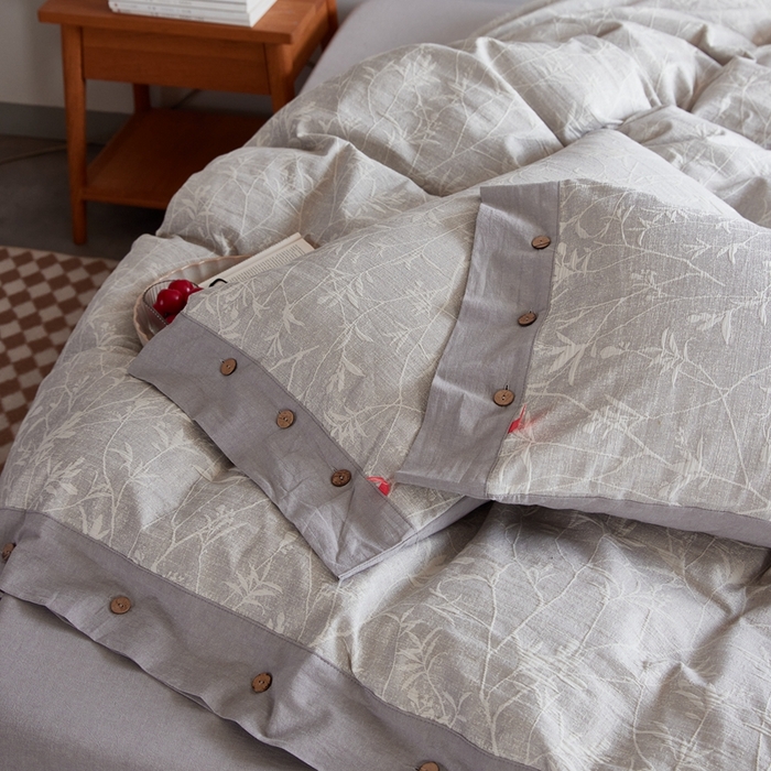 91家纺网 家纺一手货源 找家纺 安莱生活 2023新款双层纱大提花高奢工艺款四件套-疯狂生长 疯狂生长--银灰