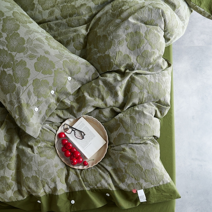 91家纺网 家纺一手货源 找家纺 （总）安莱生活 2023新款双层纱大提花高奢工艺款四件套-虞美人