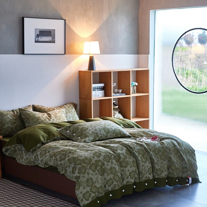 91家纺网 家纺一手货源 找家纺 （总）安莱生活 2023新款双层纱大提花高奢工艺款四件套-虞美人