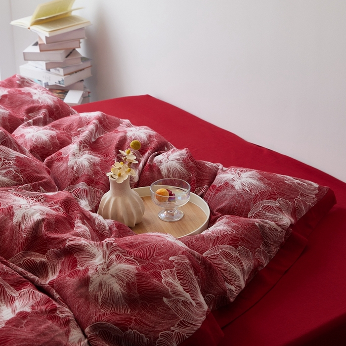 91家纺网 家纺一手货源 找家纺 （总）安莱生活 2023新品双层纱大提花高奢工艺款四件套-国色天香系列