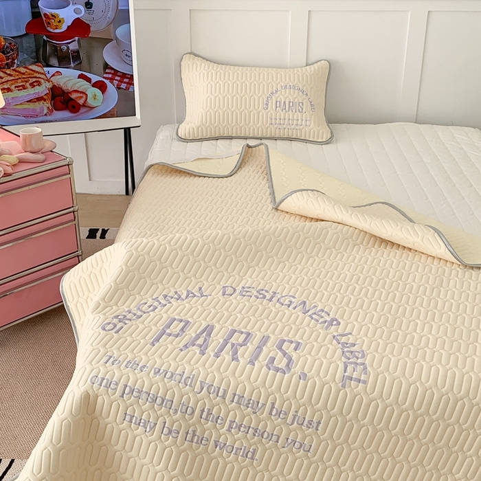 91家纺网 家纺一手货源 找家纺 （总）昔可家纺 2023新款四色字母乳胶凉席