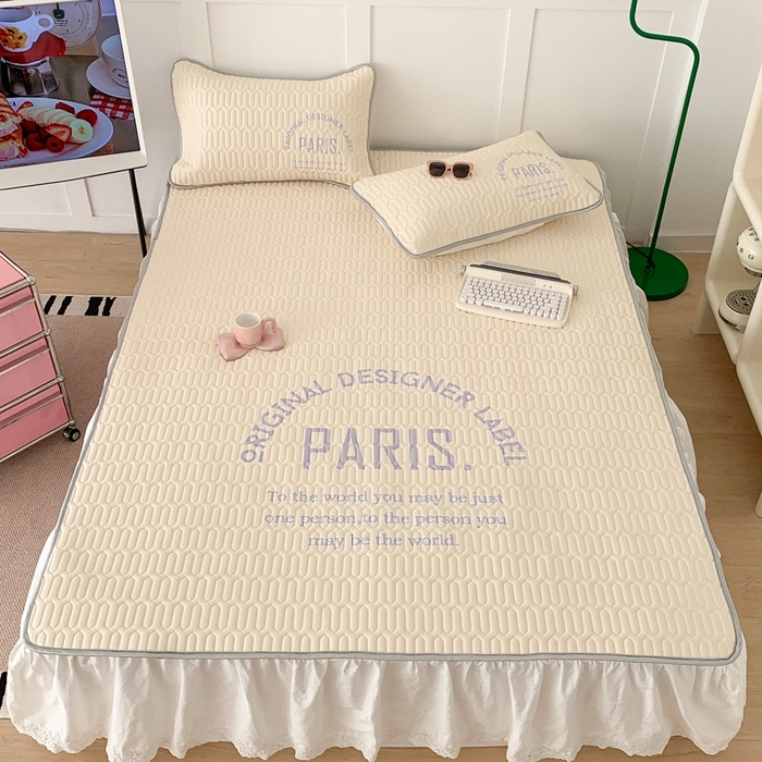 91家纺网 家纺一手货源 找家纺 （总）昔可家纺 2023新款四色字母乳胶凉席