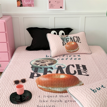昔可家纺 2023新款ins创意风乳胶凉席 贝果早餐