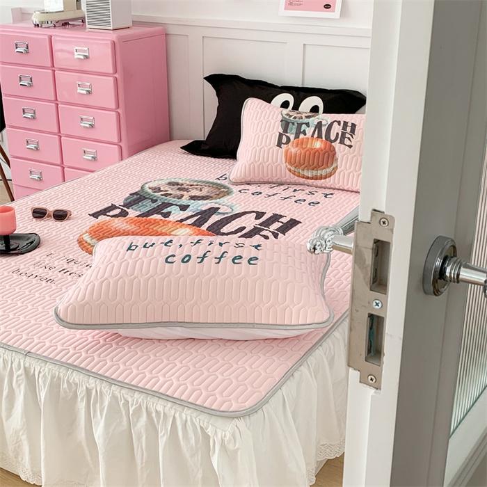 91家纺网 家纺一手货源 找家纺 昔可家纺 2023新款ins创意风乳胶凉席 贝果早餐