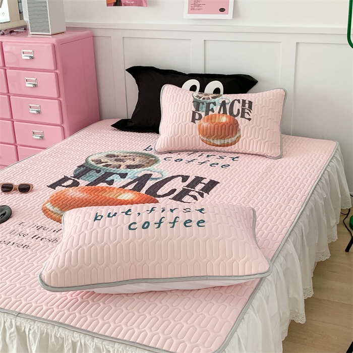 91家纺网 家纺一手货源 找家纺 昔可家纺 2023新款ins创意风乳胶凉席 贝果早餐