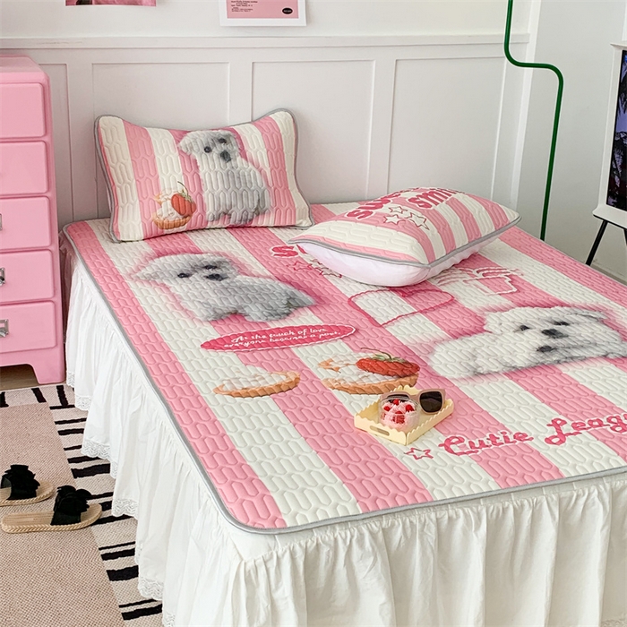 91家纺网 家纺一手货源 找家纺 昔可家纺 2023新款ins创意风乳胶凉席 粉条狗狗