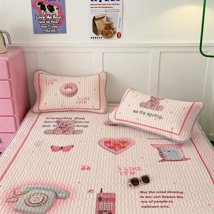 91家纺网 家纺一手货源 找家纺 昔可家纺 2023新款ins创意风乳胶凉席 甜甜复古机