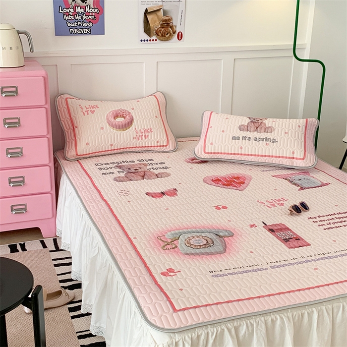 91家纺网 家纺一手货源 找家纺 昔可家纺 2023新款ins创意风乳胶凉席 甜甜复古机