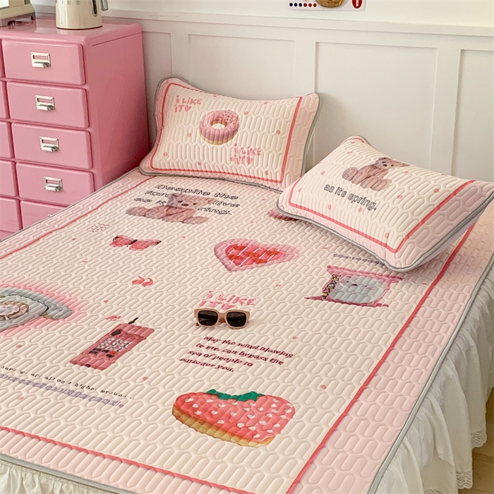 91家纺网 家纺一手货源 找家纺 昔可家纺 2023新款ins创意风乳胶凉席 甜甜复古机